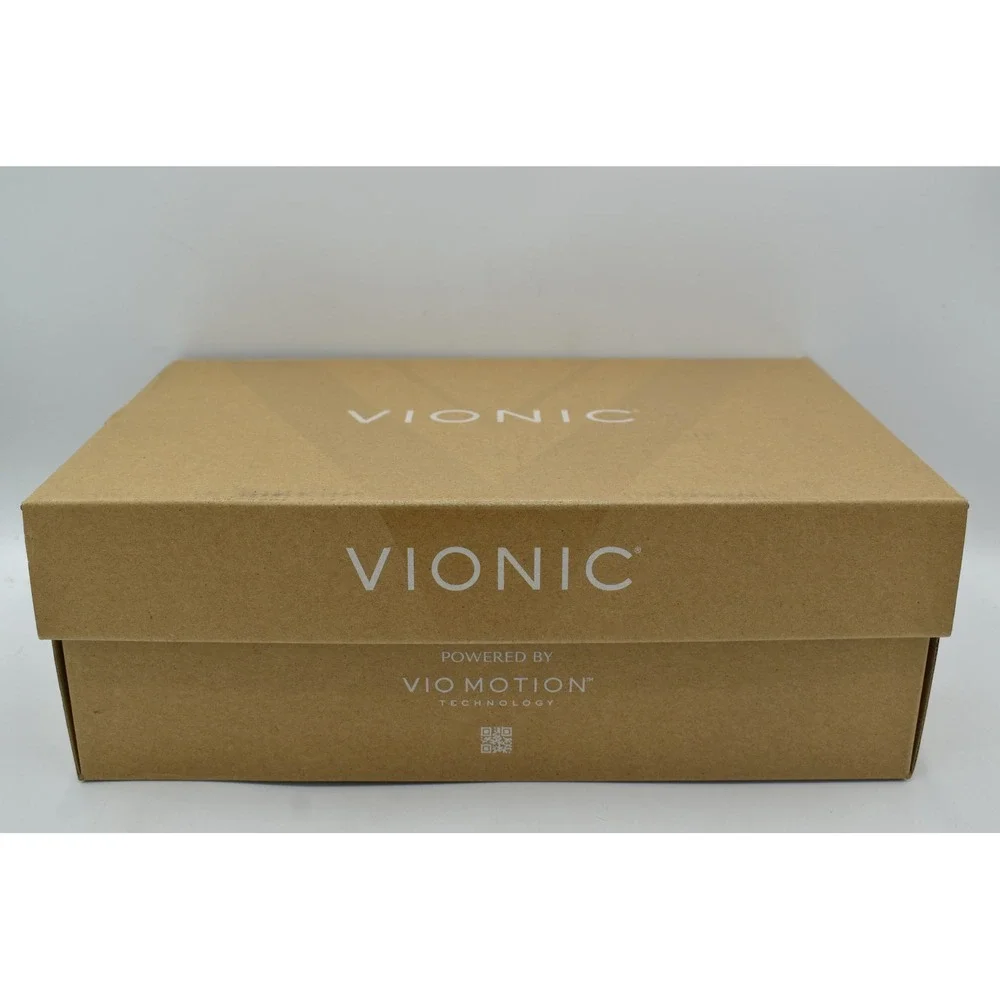Vionic Women Size 11 Saratoga Navy Multi Leather Wedge Espadrille Sandals Shoes